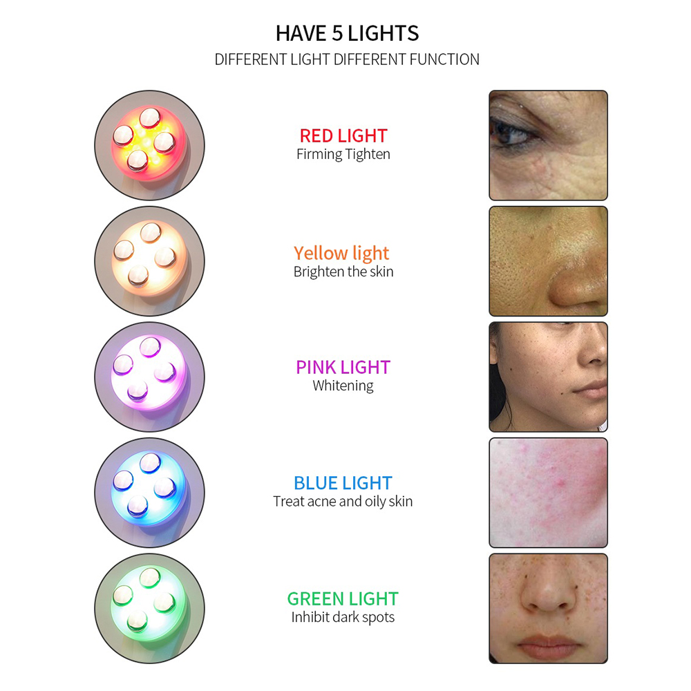 5 In 1 Home Facial Beauty Devi - đánh giá và giá Galvanic Skin Sensor