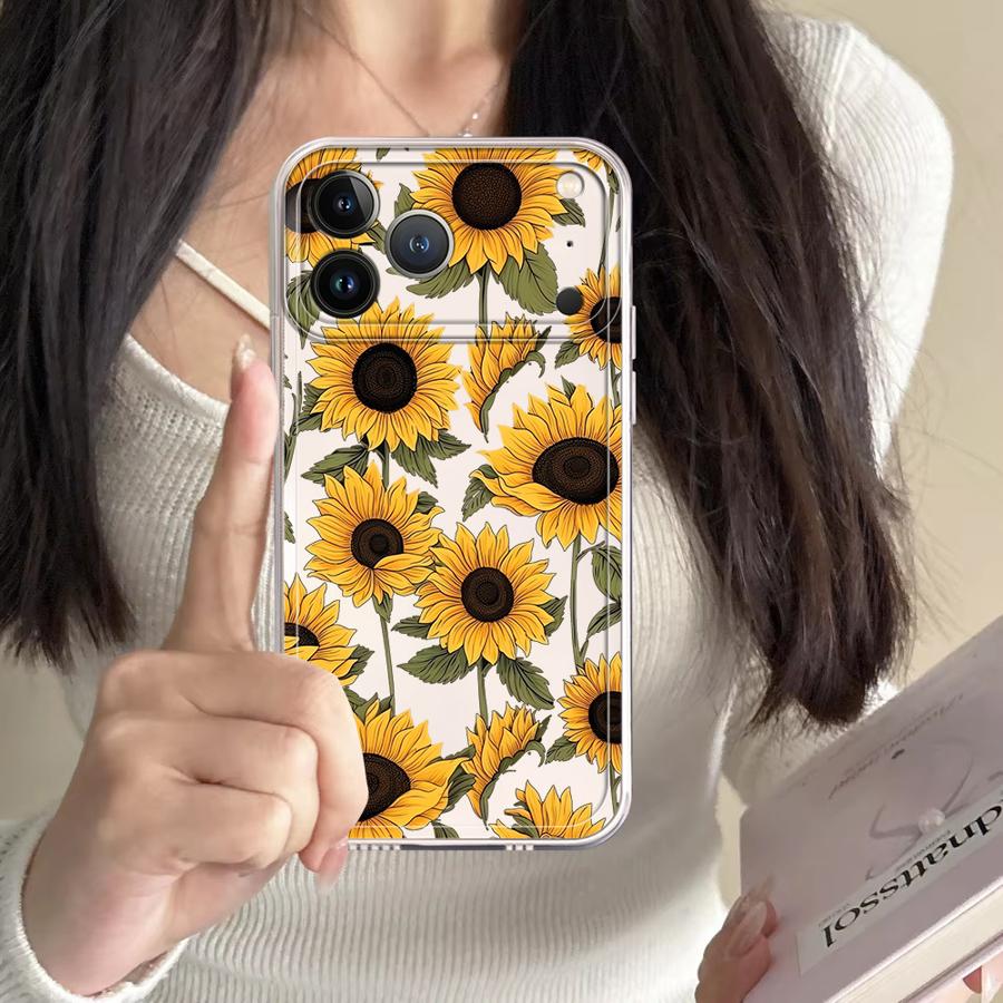 Cute Sunflower Pattern Case fo - đánh giá và giá Apple Iphone 15 Pro Max