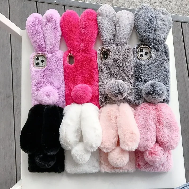 Plush Fur Rabbit Case For Real - đánh giá và giá Realme Note 50