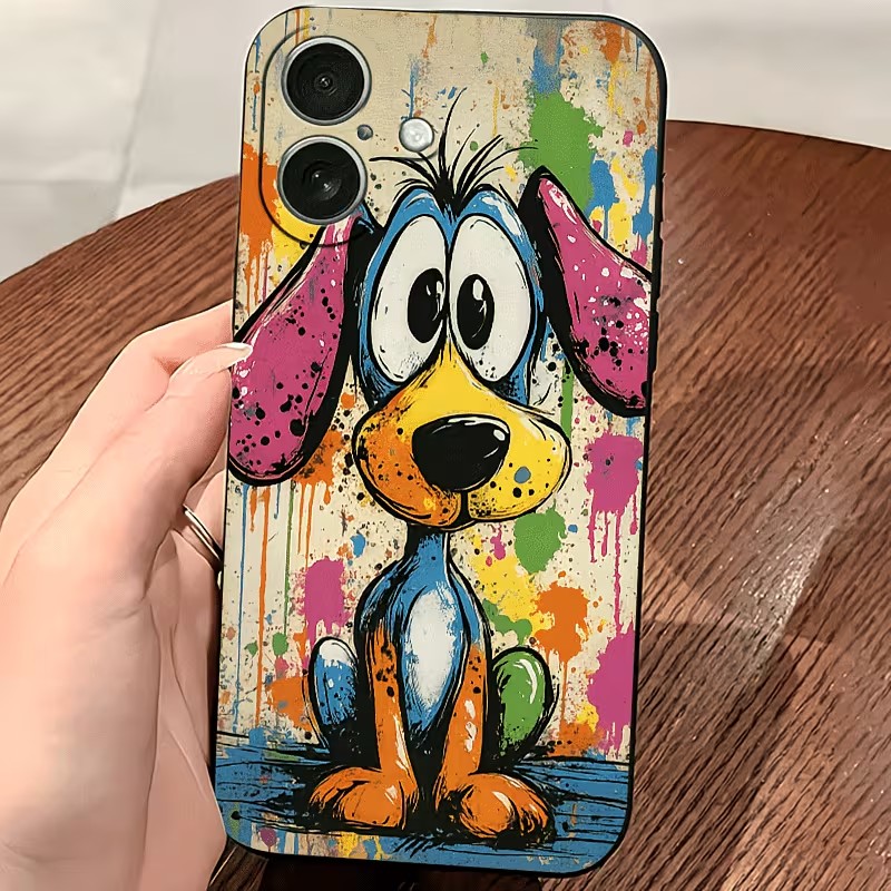 Graffiti Colored Puppy TPU Pho - đánh giá và giá Apple Iphone 15 Pro Max