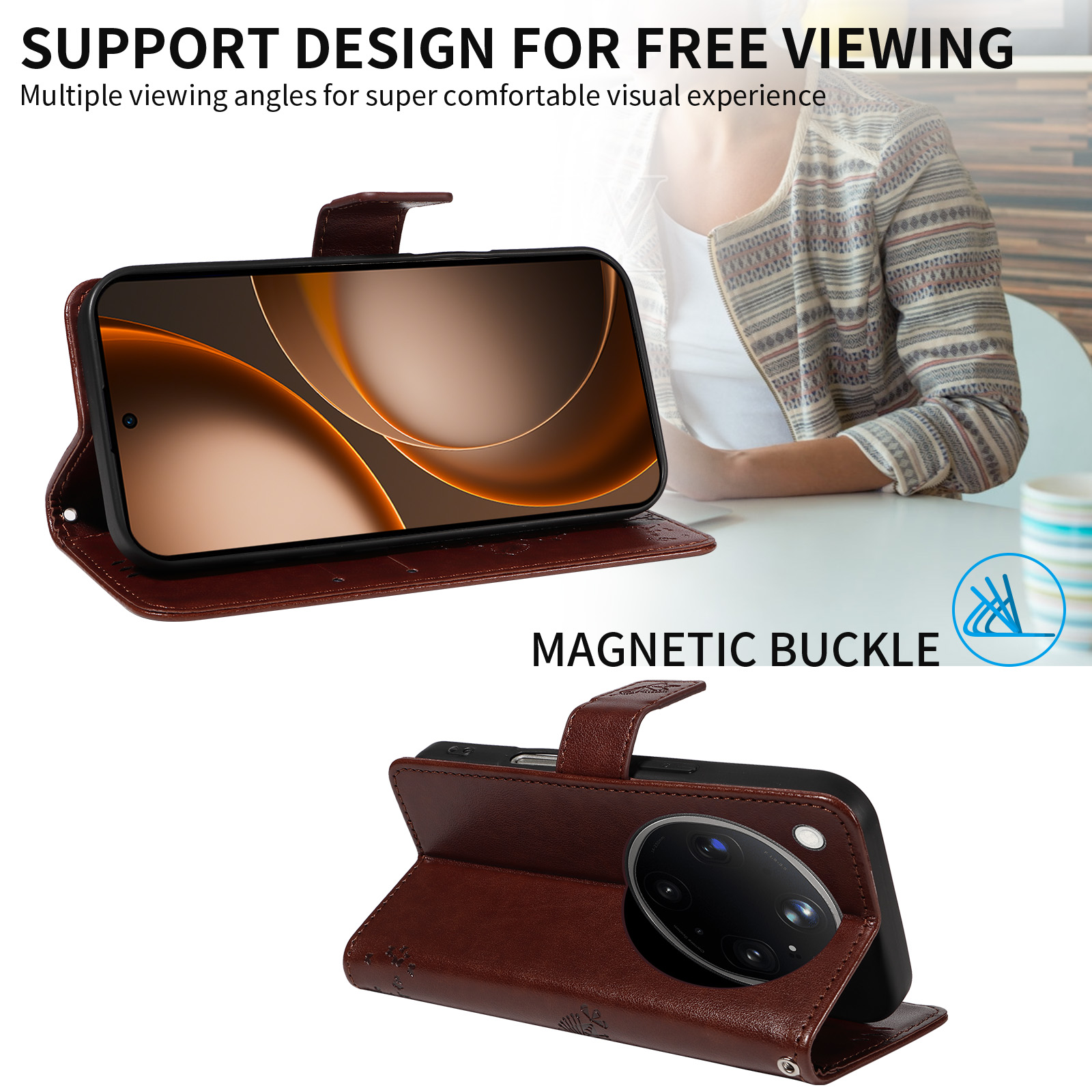 Leather Wallet Flip Case for O - đánh giá và giá Oppo Find X8