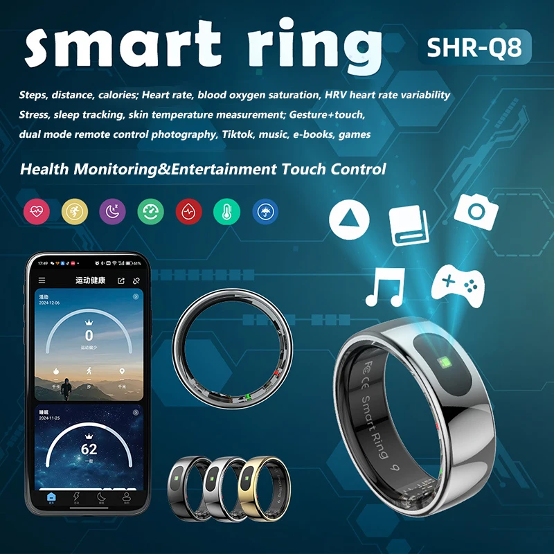 R08 Smart Ring Men Women Charg - đánh giá và giá Temperature Ring Skin